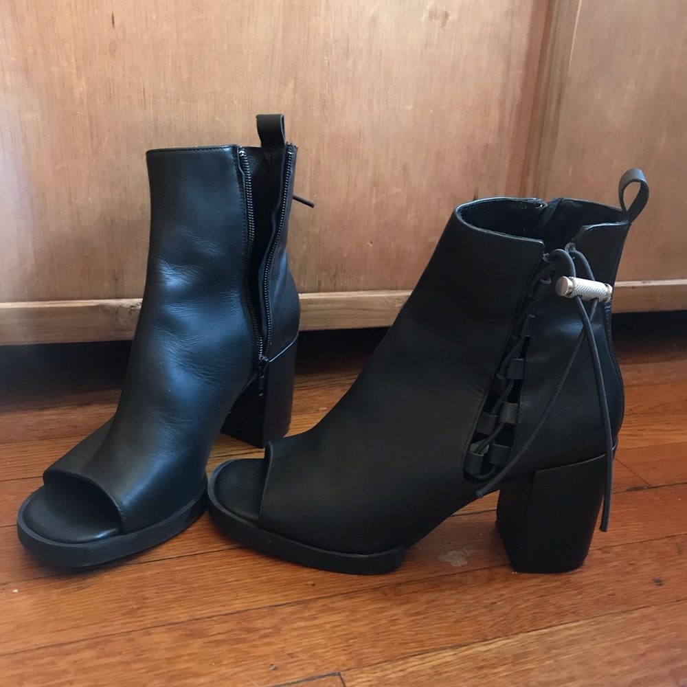 Miista London Black Leather Heels, size 37